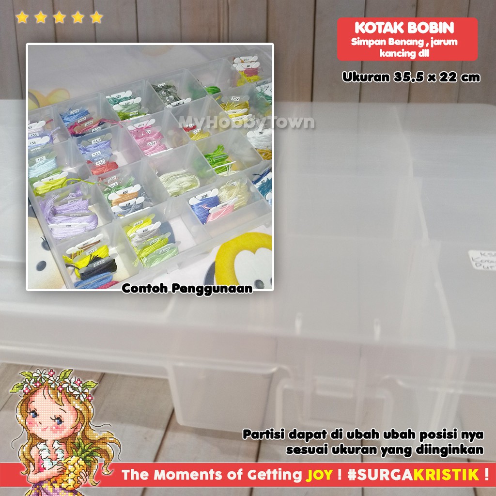 Kotak Bobbin Benang Craft Tools Plastik