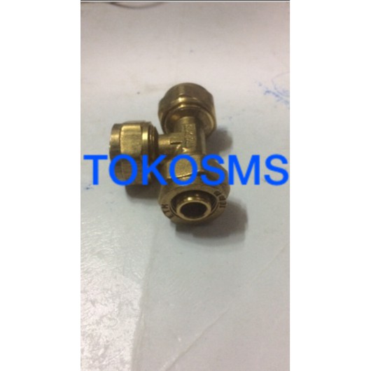 t sambung air panas t 16 mm untuk ariston model rifeng pipa 1216 tee 1/2 inci