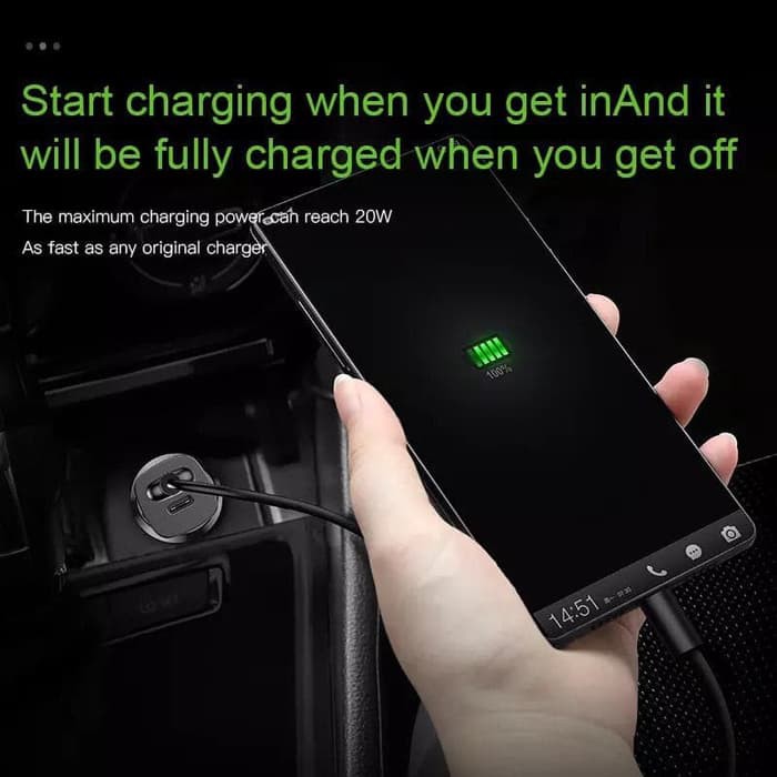 Baseus Mini Car Charger 30W Quick Charge QC4.0+