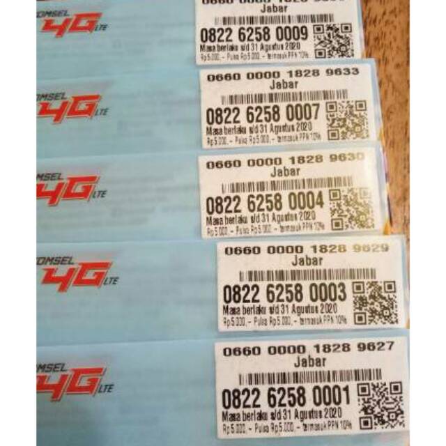 nomer cantik TELKOMSEL loop seri rapi murah