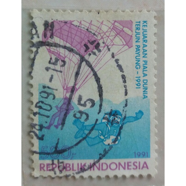 

Perangko Kejuaraan Piala Dunia Terjun Payung Tahun 1991 Single Set Used