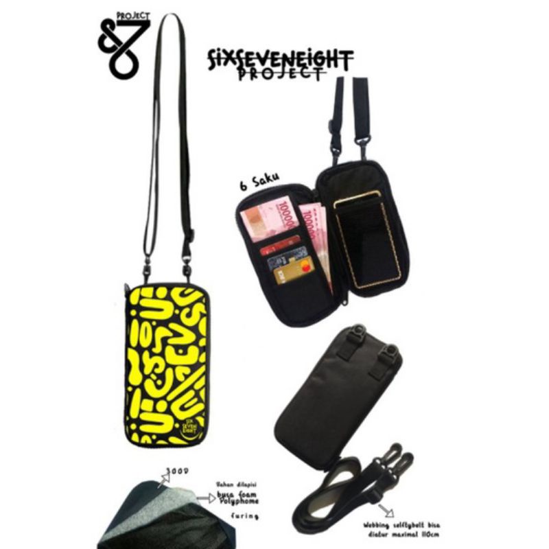 Hanging Wallet Leher Gantung Dompet Hp Kartu Tas Hp Wallet pouch wallet