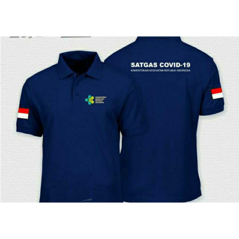 POLOSHIRT KAOS POLO SATGAS COVID 19 KEMENTERIAN KESEHATAN REPUBLIK INDONESIA - KAOS POLO KEMENKES