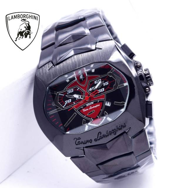 Jam Tangan Pria Sporty Lamborghini Crono Off Case Black