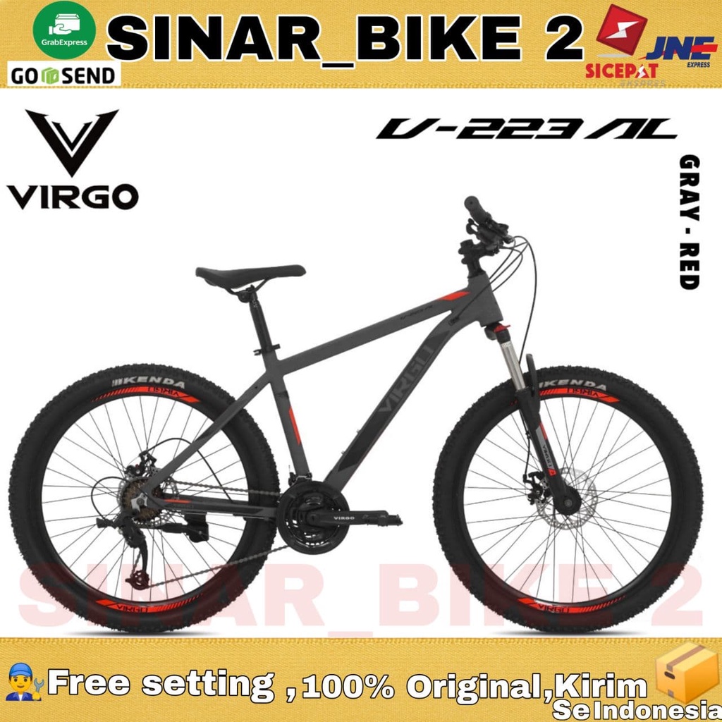 Sepeda Gunung 26 Inch MTB VIRGO V-223 Alloy 24 Speed Forx  Lock Out