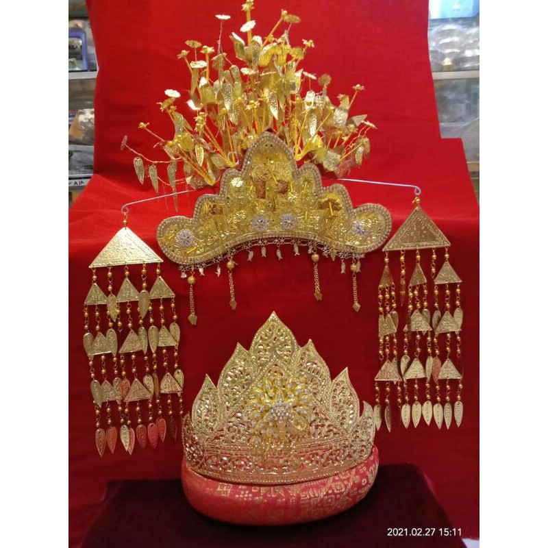 set mahkota pengantin palembang cew cow