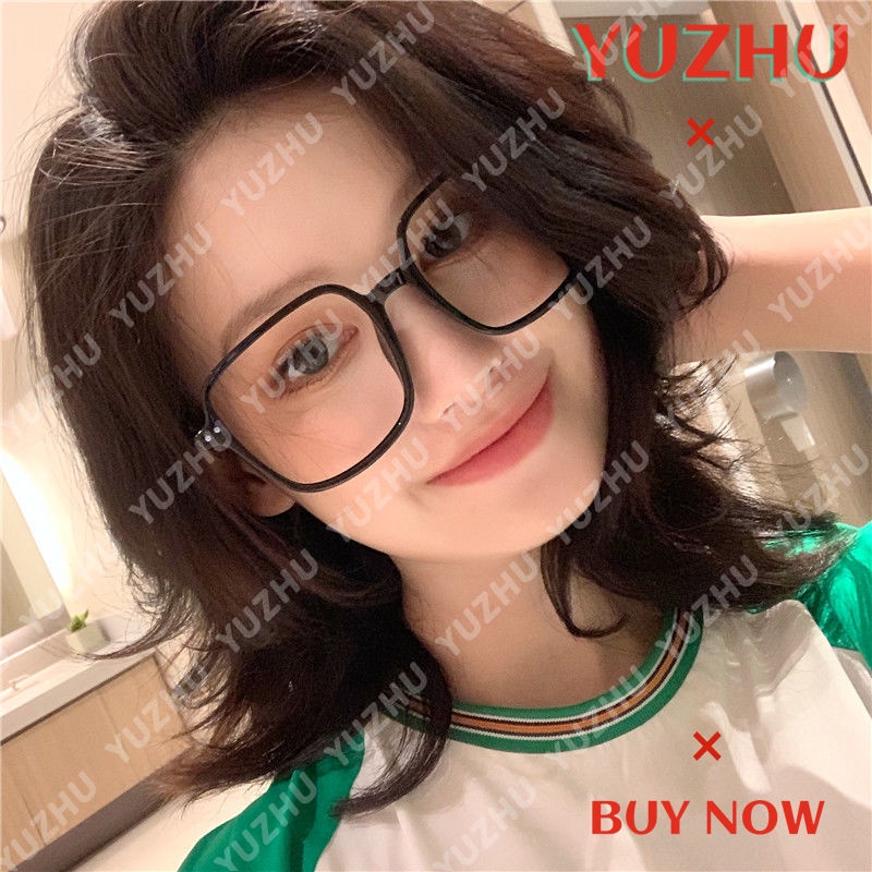 (YUZHU) Bayar di Tempat Anti Blue Kacamata Korean Design Retro Square Wanita Eyeglasses