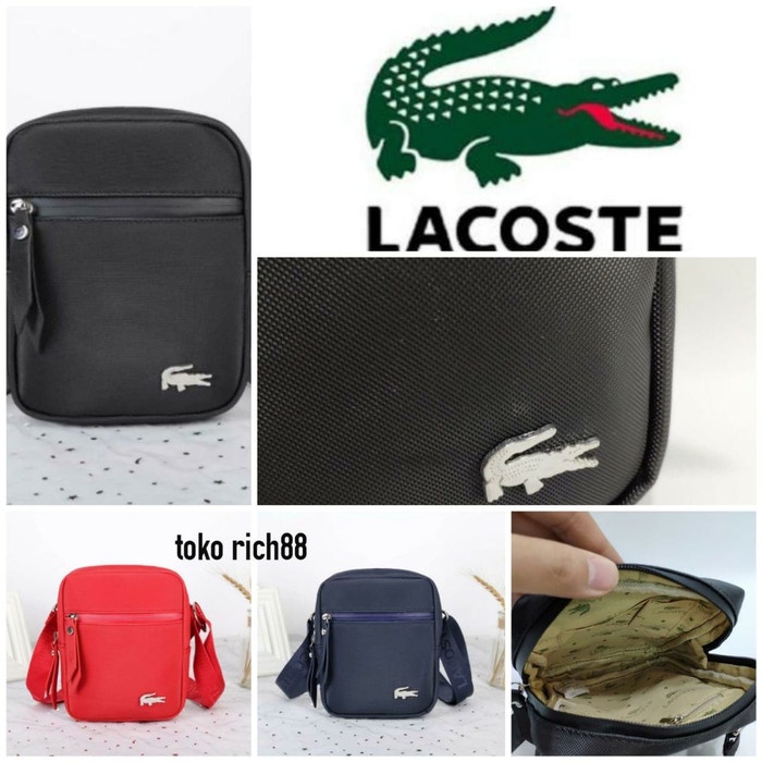 Tas Sling Bag Kekinian Tas Slempang Pria Waistbag Murah Kualitas Bagus Lacoste Wanita Import Quality