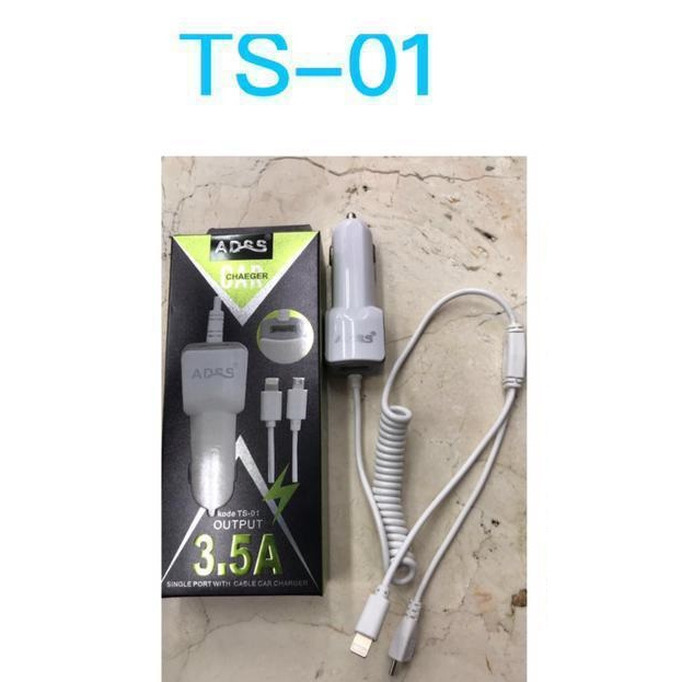 Saver Mobil Car Charger Adss 2 in 1 TS-01 TS01