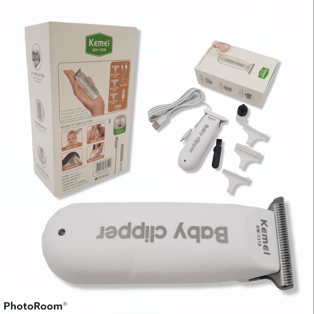 KEMEI KM-1319 / KM 1319 Baby Shaver - Alat Cuku Rambut Elektrik Untuk Bayi Dan Dewasa/ Hair Clipper