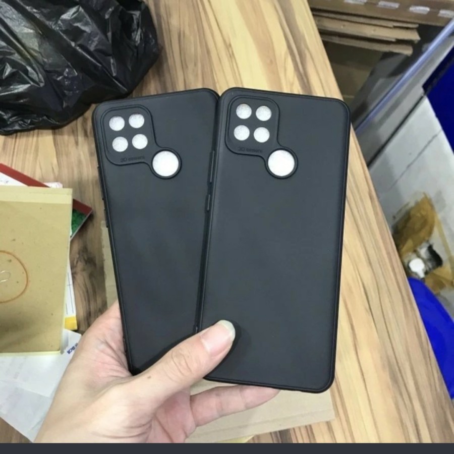 OPPO A16 A15 A15S A31 A12 A7 A5S F9 CASE SOFTCASE BLACK PREMIUM 3D CAMERA, BAHAN TEBAL TIDAK JAMURAN SILIKON HITAM FULL CASING COVER PELINDUNG KAMERA PROTECT CAMERA