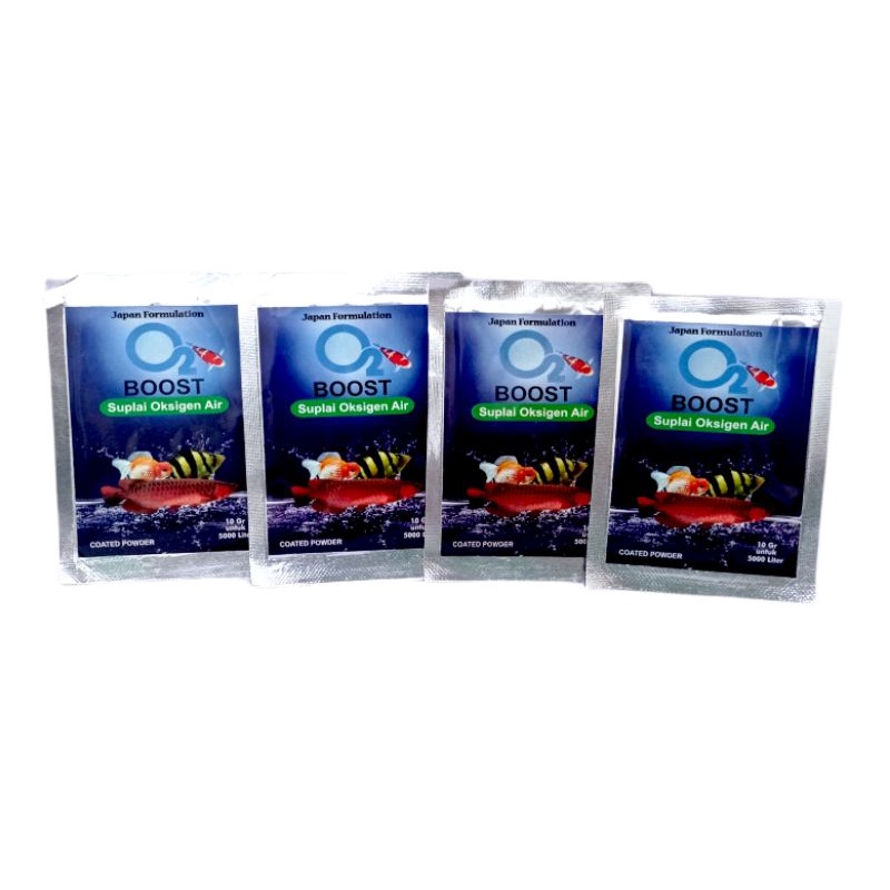 Obat ikan O2 BOOST 10gr Suplai Oksigen Air