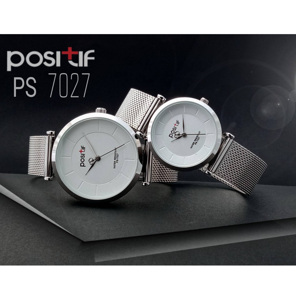 Positif 7027 Jam Tangan Couple Original Premium Anti Air Garansi Mesin 1 Tahun