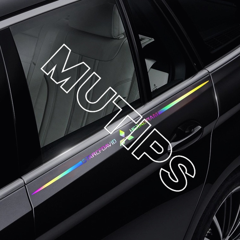 Mitsubishi Stiker Reflektif laser Warna-Warni Untuk Mobil