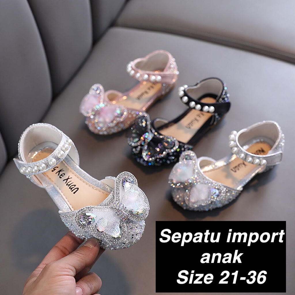 (LOLI-JKT) SP-PT6 SEPATU PESTA ANAK PITA JARING DIAMOND SIZE 21-36