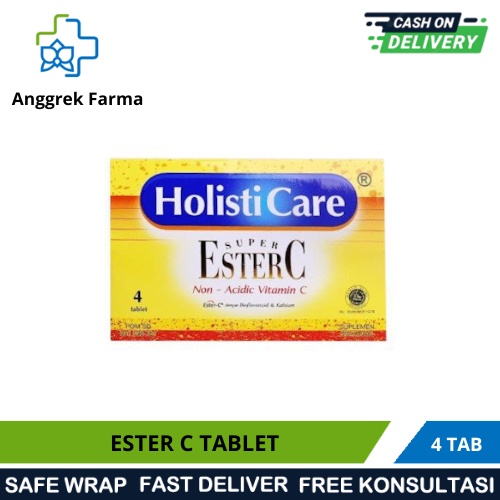ESTER C ISI 4 TABLET/VITAMIN C/VITAMIN DAYA TAHAN TUBUH/MEMELIHARA KESEHATAN