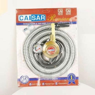 PAKET CAISAR PREMIUM - Regulator + Selang Gas LPG SNI