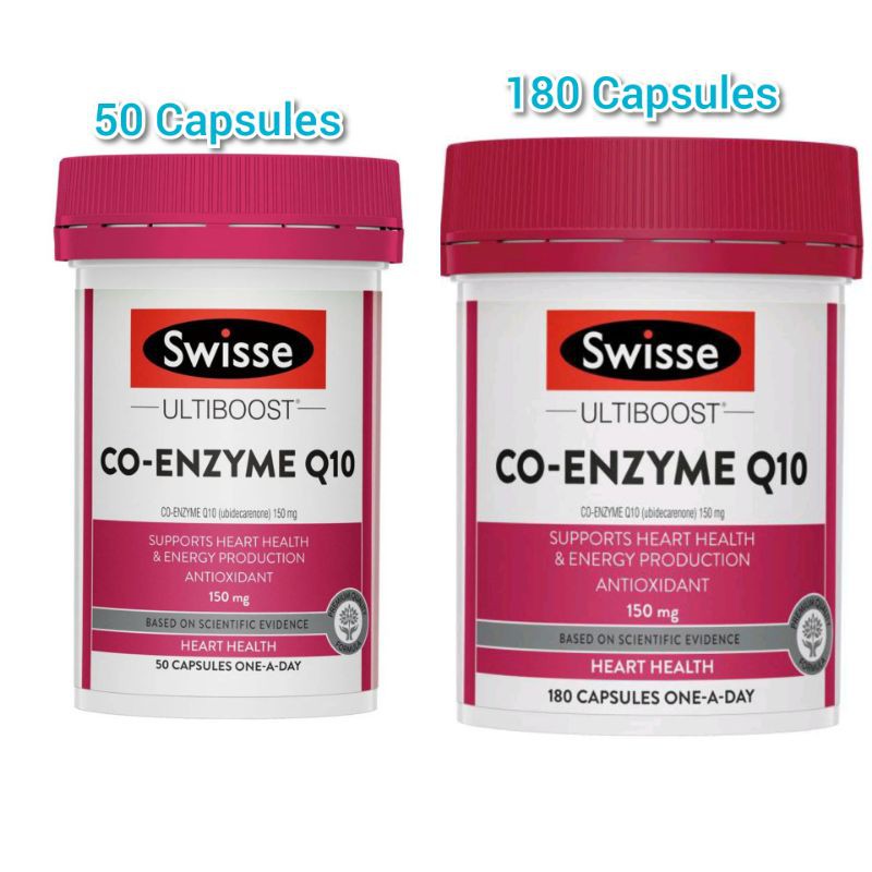Swisse Ultiboost Coenzyme Q10 Coq10 150 mg 50 - 180 Capsules