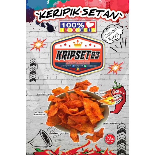 

Kripset (5kg) Keripik Setan Keripik Singkong Pedas