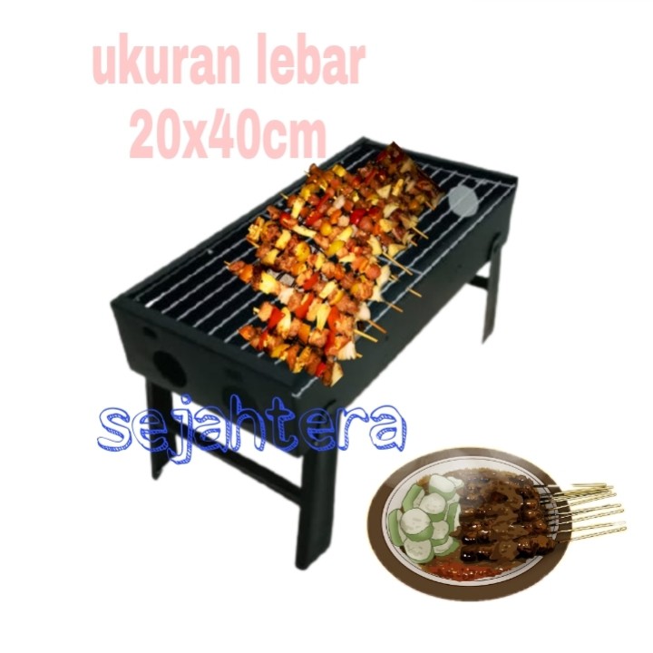 PAKET PEMANGGANG SERBA GUNA PANGGANGAN PORTABL BERBEQUE GRILL DENGAN MENGGUNAKAN BAHAN BAKAR ARANG.