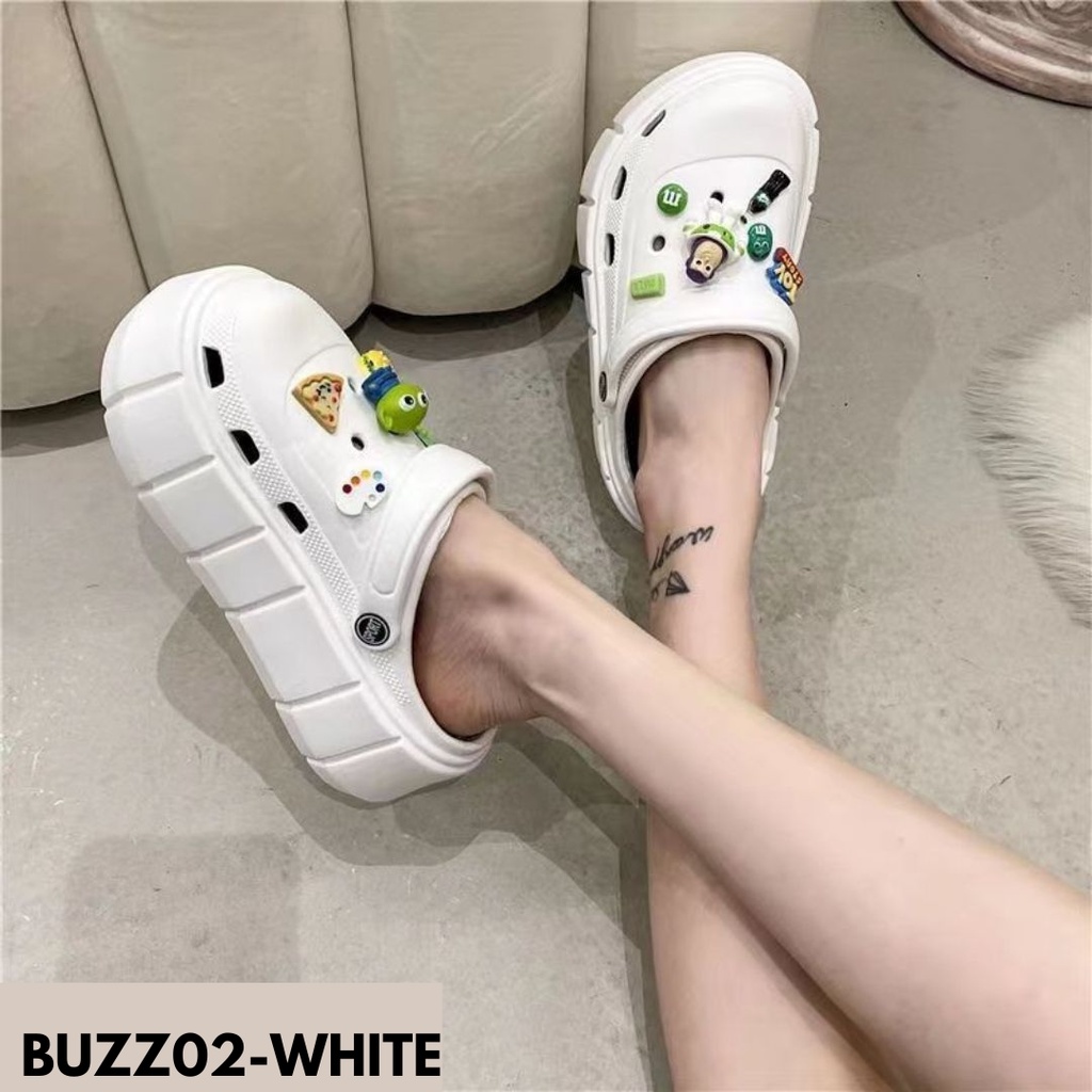 SANDAL WEDGES WANITA MODEL MODEL LARIS SEPANJANG ERA TREND BAHAN RUBBER IMPORT BUZZ02