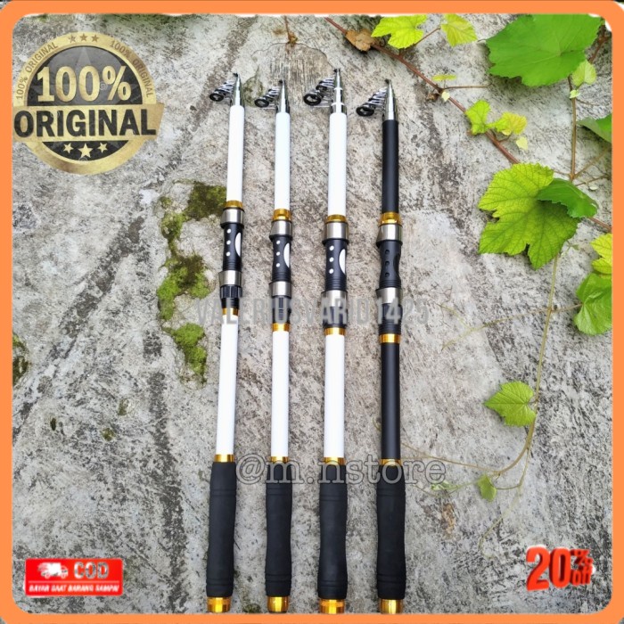 [ COD ] joran pancing antena 3 meter - 2.4 m putih