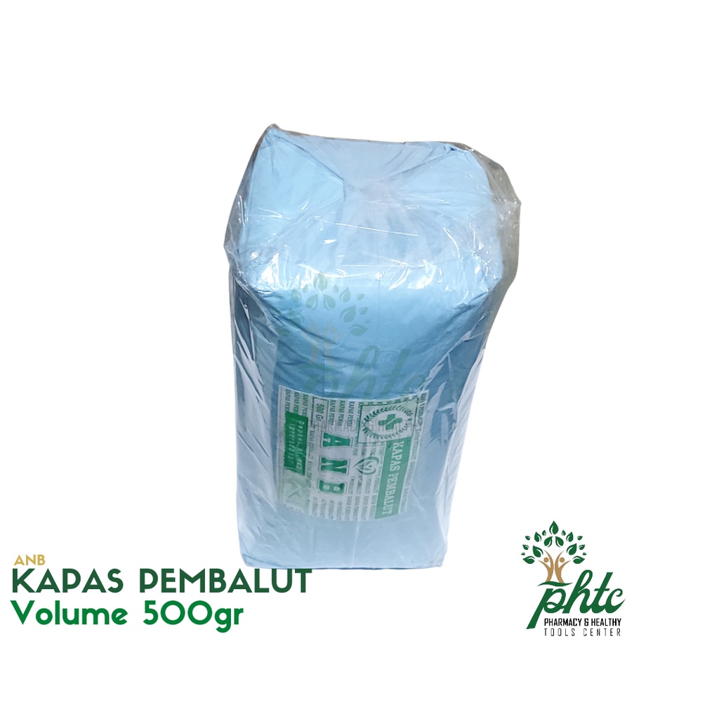 ANB Ekonomis Kapas 500gr l Kapas Jenazah, Kapas Penyaring Air Serbaguna 500 gram l Kapas Pembalut ANB 500 Gram