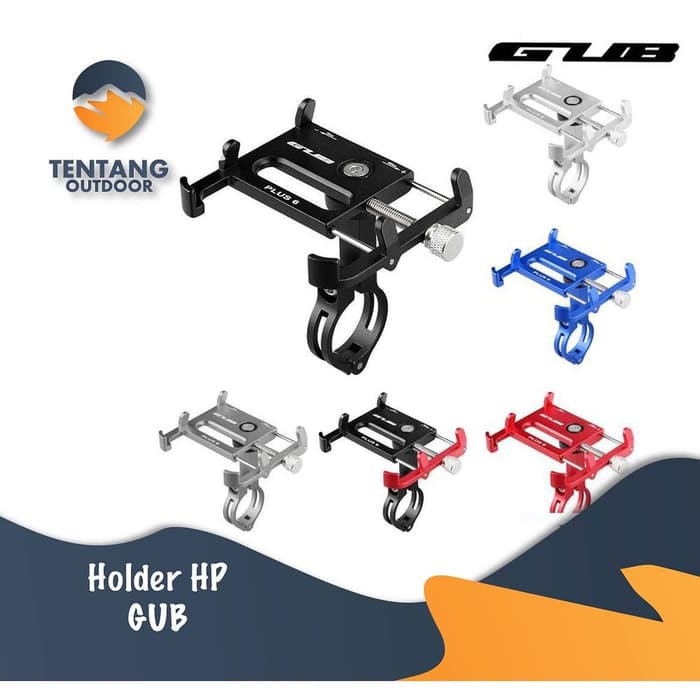 Te Holder Handphone GUB PLUS 6 Bicycle Phone Holder 360 Degree Rotating