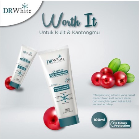 Body Lotions Brightening Glutathione DR White - Cream atau Lotion Pemutih Kulit Badan BPOM