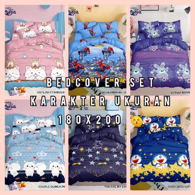 BEDCOVER SET UKURAN 180X200 KARAKTER BESTSELLER
