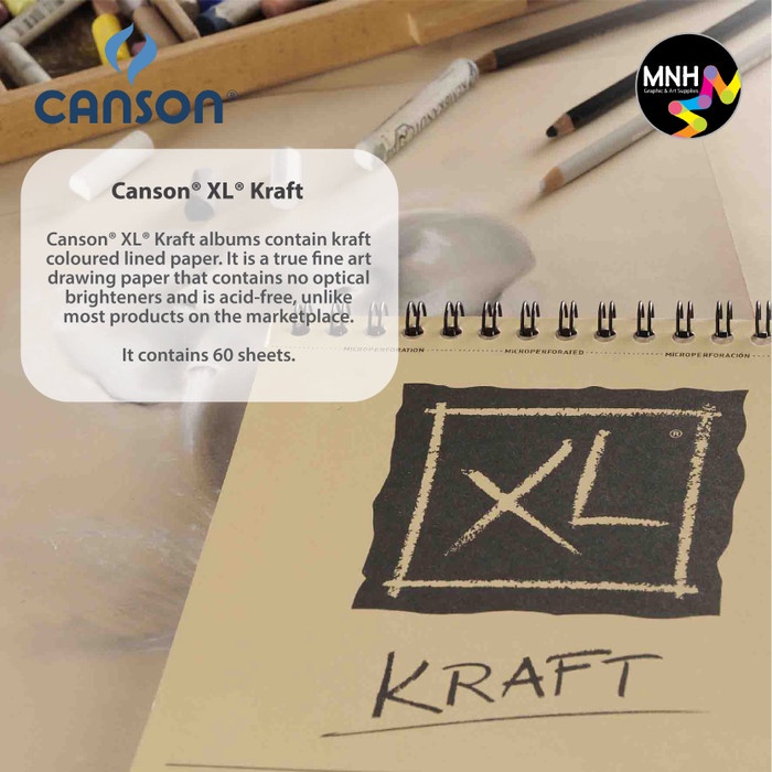 

Sketsagambar- Drawing Book Canson Xl Kraft 90G A3 - A5 - A5 40S -Buku-Gambar-Sketsa.