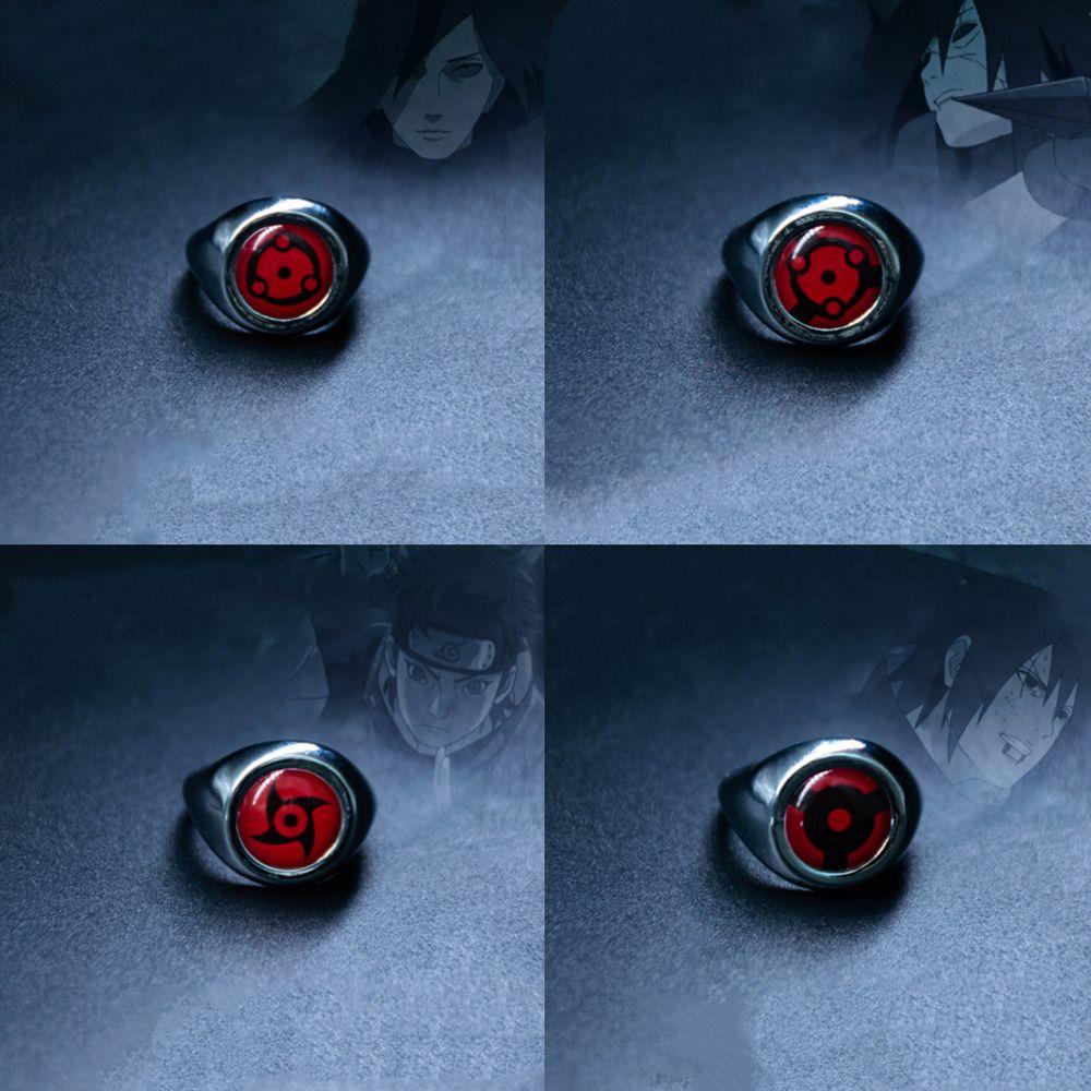 NICKOLAS1 Anime Cincin Fashion Anime Jepang Kipas Hadiah Ninja Uchiha Itachi Perhiasan DIY