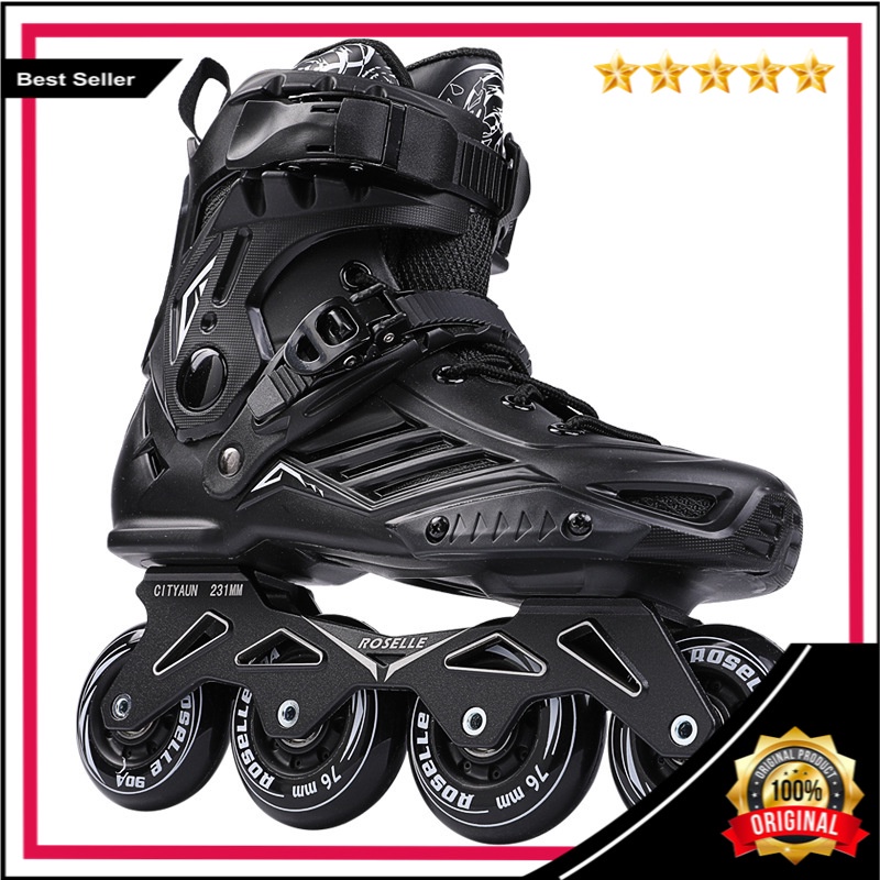 Luoshen Skating Dewasa Sepatu Sepatu Dewasa Inline Roda Sepatu Roda Pria  Wanita Pemula Roller Skati