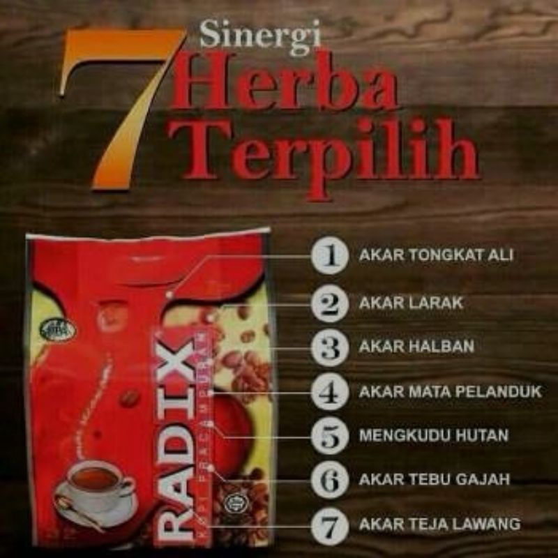 Kopi Radix Hpa Jumbo isi 32 sachet Asli Malaysia