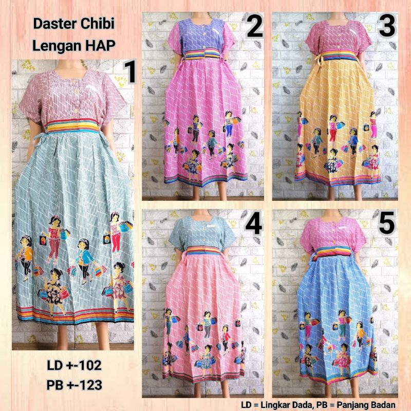 DASTER CHIBI LENGAN HAP MOTIF BUSUI FRIENDLY MZK + BU TEJO HJN