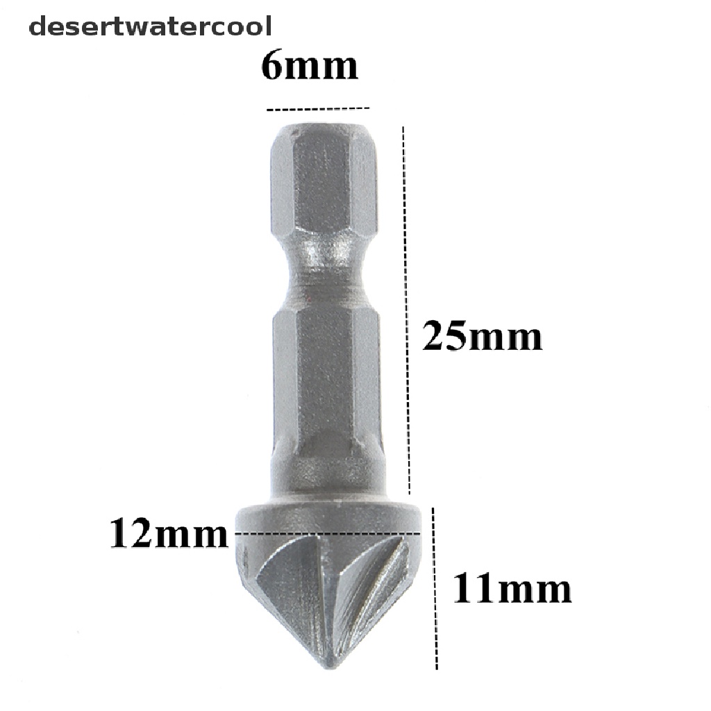 Deid Mata Bor Countersink 6 Flute Gagang hexagon Untuk Pengerjaan Kayu