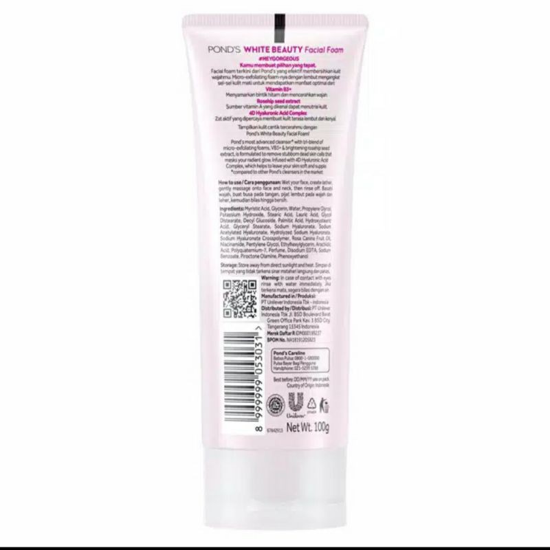 Pond's White Beauty Facial foam 100ml