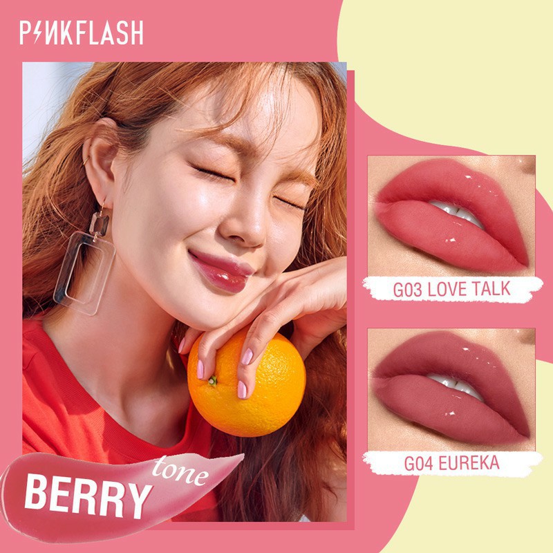 Celebshine PINKFLASH Lip Gloss Pelembab Berkilau Untuk Perawatan Bibir