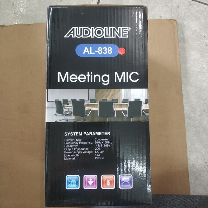 Mic meeting podium audio line AL-839 dengan volume dan echo / AL 839