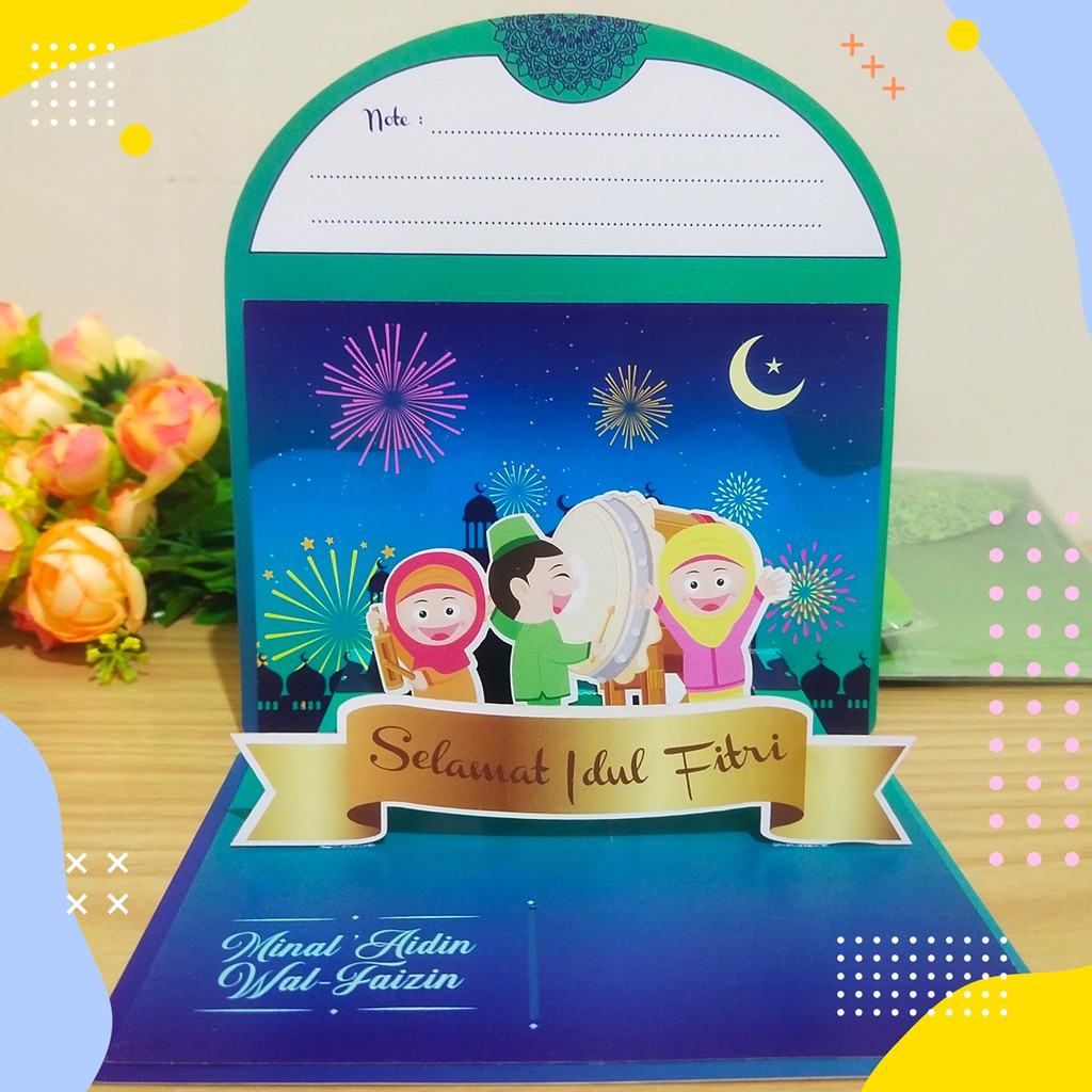 

Kartu Lebaran Pop Up (KEMBANG API Ramadhan) Bisa jadi Amplop Lebaran