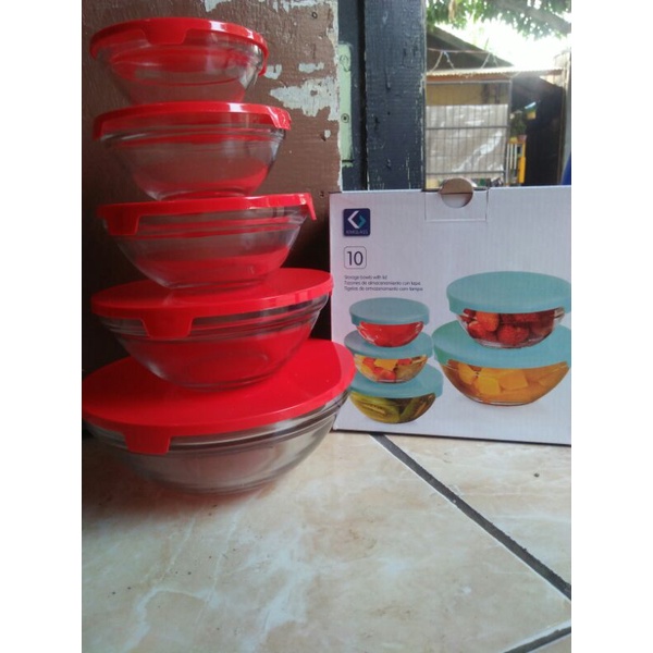 mangkok kaca kimglass tebal 5pcs