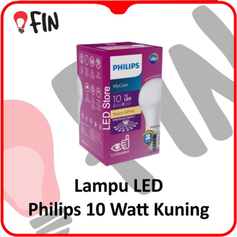 Lampu LED Philips 10 Watt Kuning