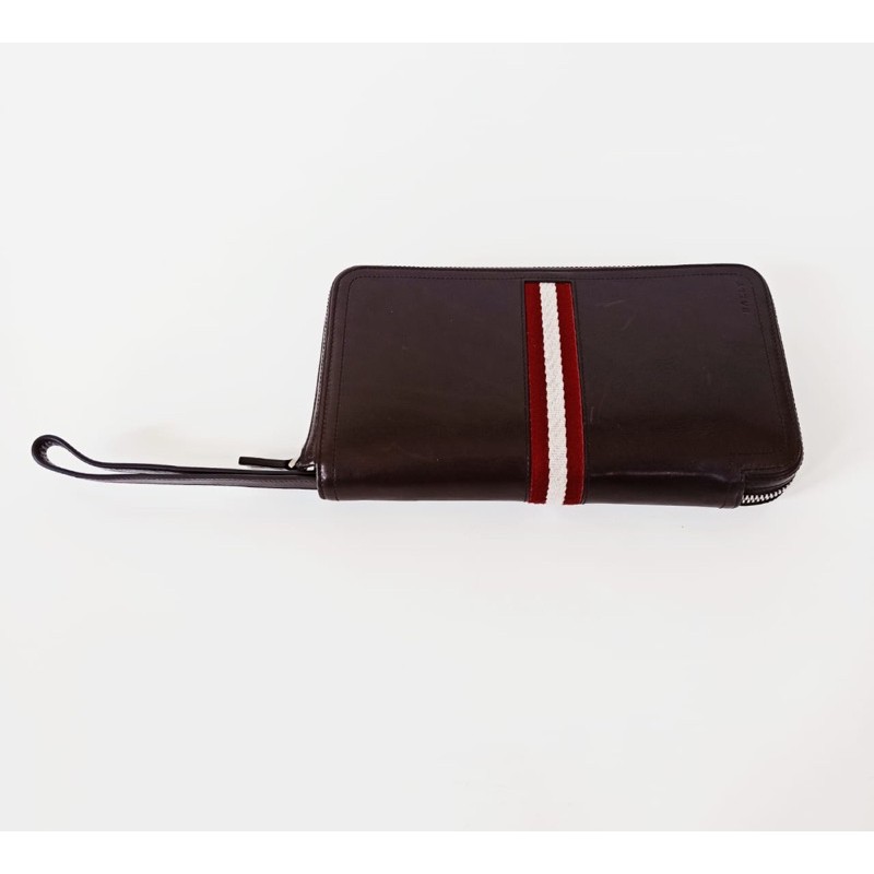Dompet Bally Talman Leather Brown Original