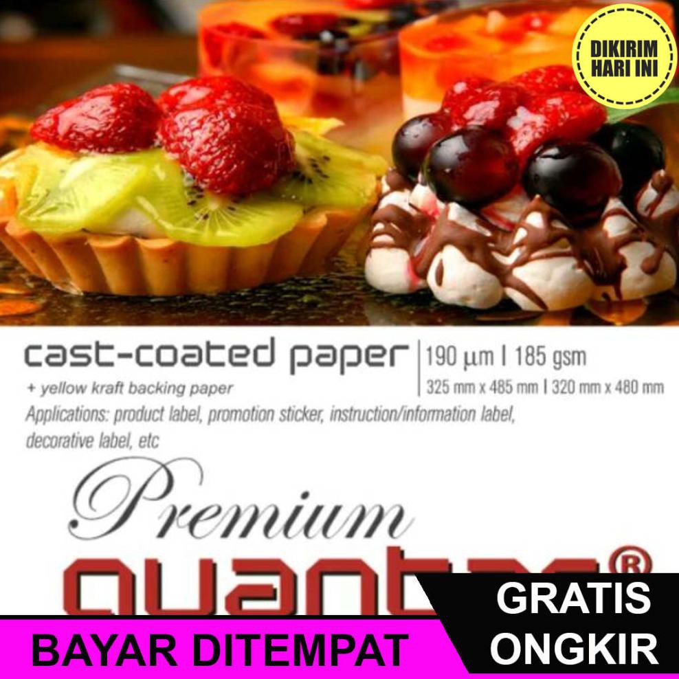 

(BAYAR DITEMPAT) RD2260 QUANTAC STIKER CHROMO PREMIUM GLOSSY A3 PLUS