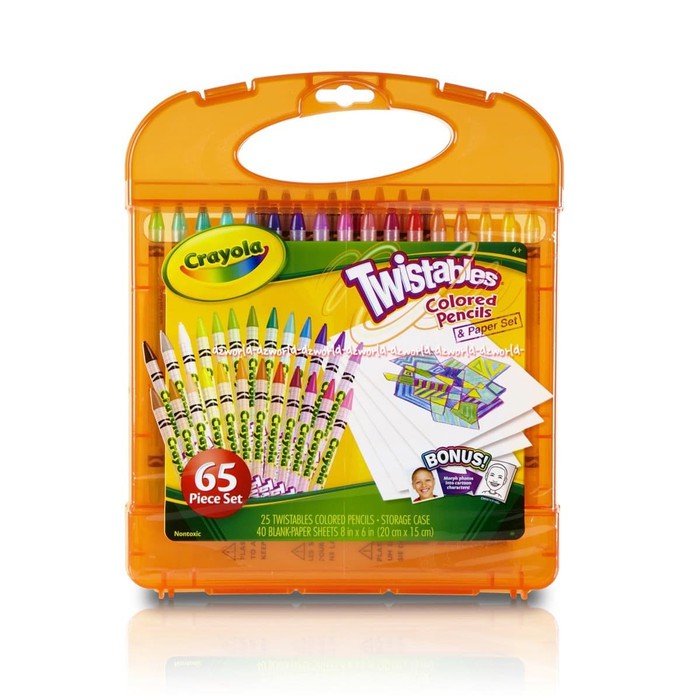 

Crayola Twistable Colored Pencils & Paper Set 65 Pcs Dengan Tas