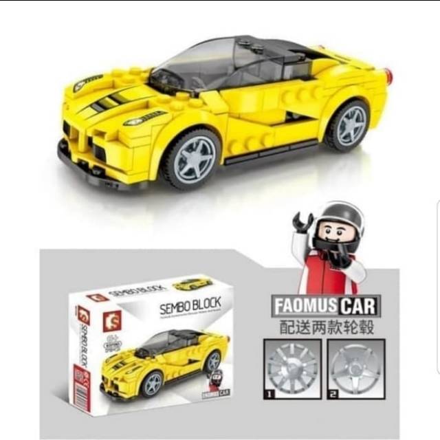 Sembo Block Sedan Sport Famous Car