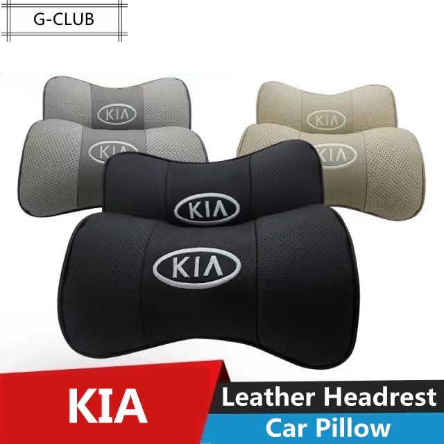 G-club Bantal Sandaran Kepala Jok Mobil universal Bahan Kulit breathable Untuk KIA