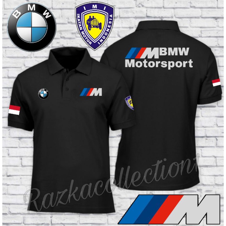 Kaos Polo CUSTOME BMW || Baju Kaos Polo Shirt BMW Motor Sport || Baju Otomotif Mobil BMW Fremium