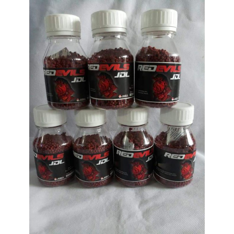 JDL RED DEVILS 100gr Pelet Ikan Louhan/Mempertegas Memerahkan Warna Reddevil