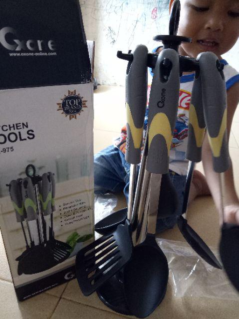 Home-klik Oxone Ox-975 Spatula Set Dengan Tiang Penyangga - Random